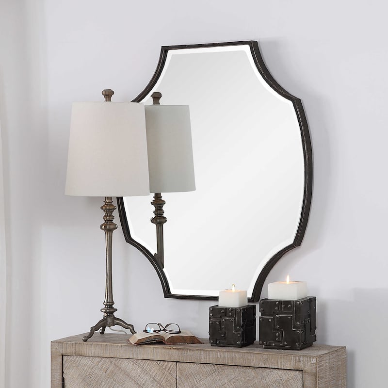 36.25" Bronze Ulalia Scalloped Wall Mirror