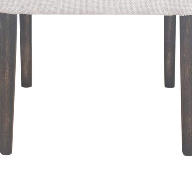 Liom Dining Side Chair Set of 2, Ash Gray Fabric, Blackwash Frame