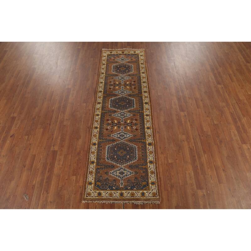 Viss Indian Runner Rug Hand-Knotted Wool Carpet - 2'6"x 8'0"