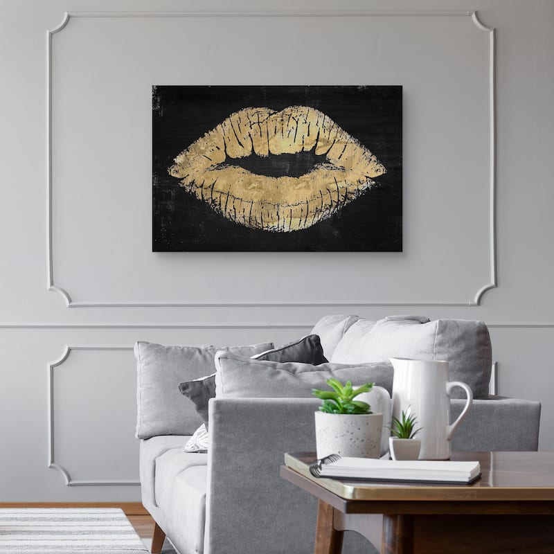 Golden Kiss by Belle Maison Canvas Art Print