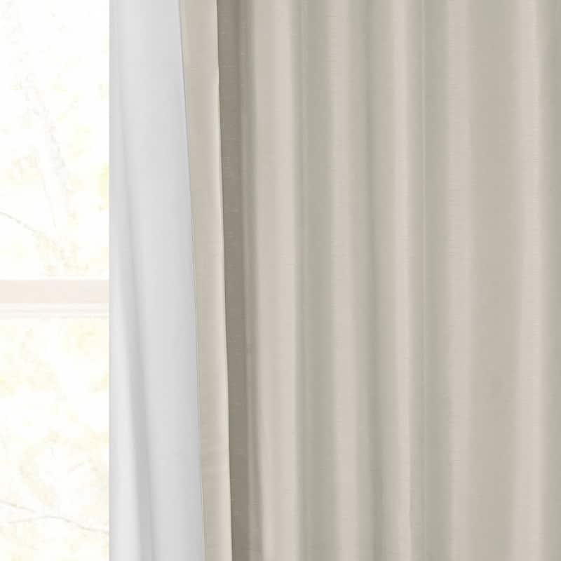 Exclusive Fabrics Textured Faux Dupioni Silk Thermal Blackout Curtains (1 Panel)