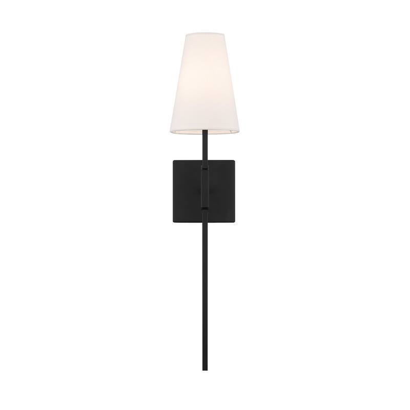 Bellevue SHWS94814 Meridian 24" Tall Bathroom Sconce with Linen Shade