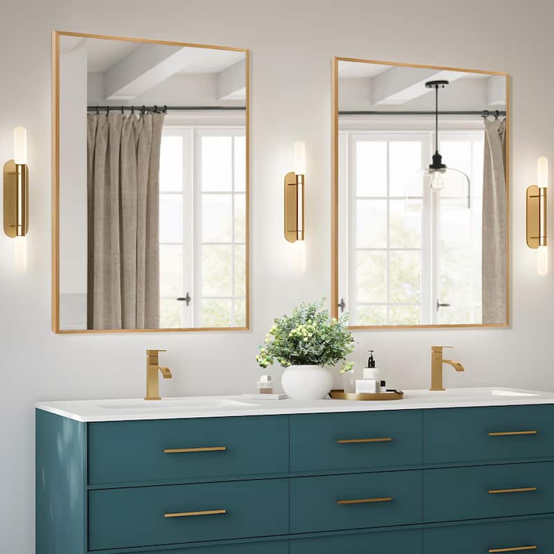 Modern Wall Mirrors for Bathroom Vanity Mirror(Set Of 2) - 36*24 - Gold