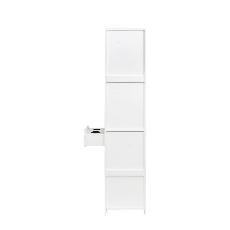 Storage Cabinet With Multi-layer Storage and Hair Desk