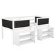 preview thumbnail 6 of 24, Twin Size Low Loft Bed with Two Movable Shelves and Ladder, White