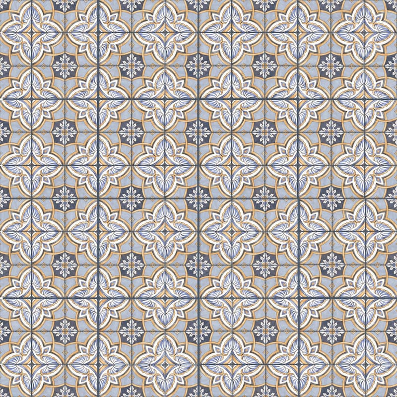 Merola Tile Harmonia Grove Blue 13" x 13" Ceramic Floor and Wall Tile