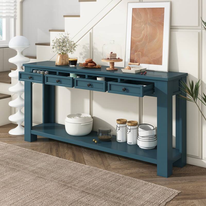 Console Table/Sofa Table(Dark Blue)