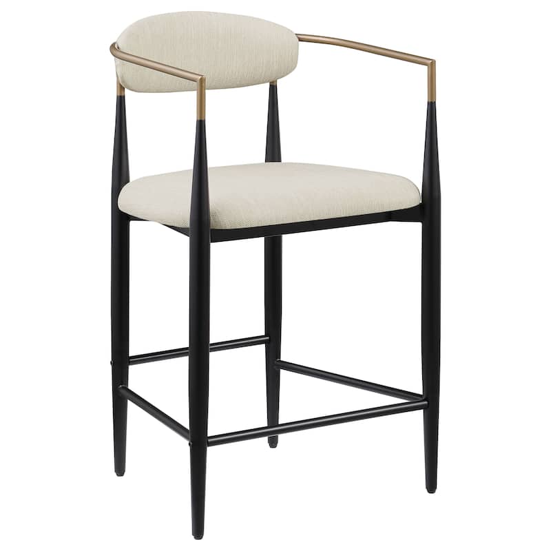 Tina Fabric Upholstered Metal Armrests Chairs (Set of 2)