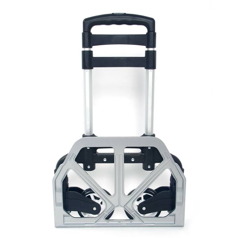 Portable Aluminum Folding Trolley Collapsible Trolley - Black