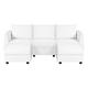 Option Sofa with Double Ottoman,Bright White