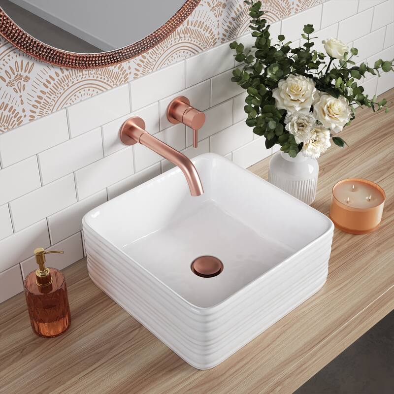 Adour 14'' Vessel Sink In White - 14.96" x 14.96" x 6.1"