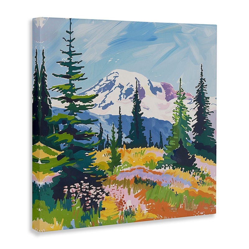Stupell Peaceful Mountain Valley Scenery Canvas Wall Art Design By Walker Noble