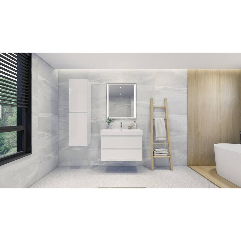 Baillie 36'' Wall-Mounted Vanity with Reinforced Acrylic Sink