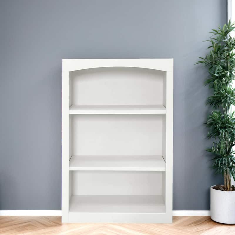 Arch+Haven Unfinished Solid Pine Bookcase - 24x36 Linen White