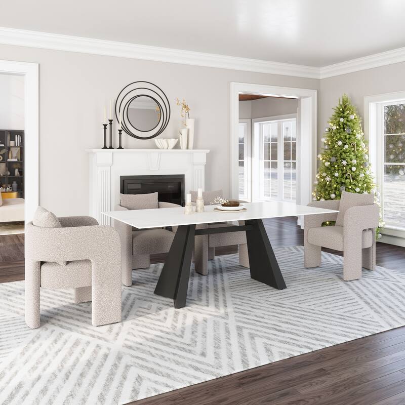 Inky Dining Table White - White