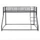 preview thumbnail 7 of 10, Twin XL Over Queen Metal Bunk Bed, Black