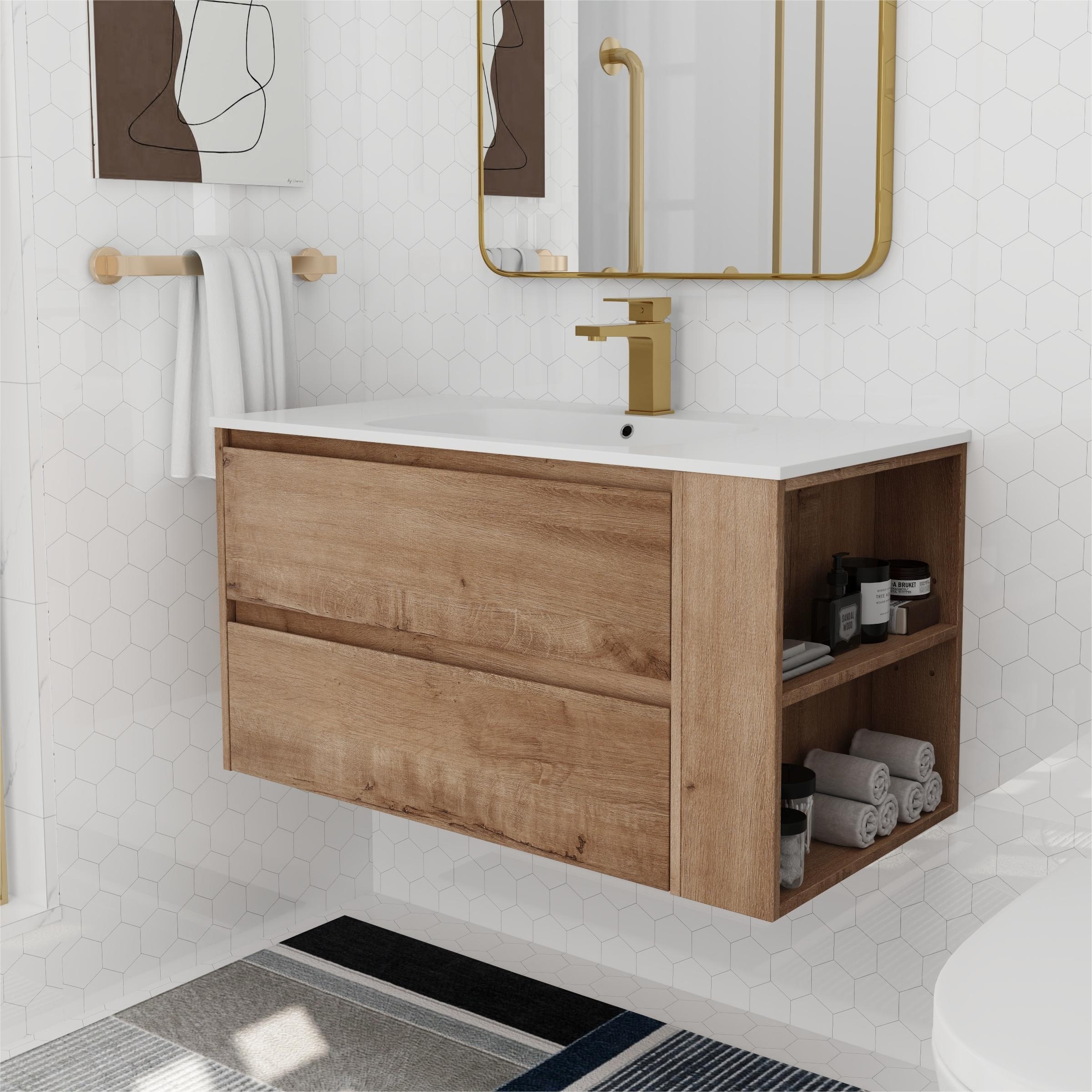 Beingnext 30 36 Single Sink Floating Bathroom Vanity with Soft