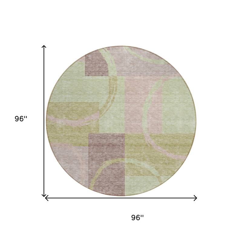HomeRoots Abstract Modern Rectangle Outdoor Rug