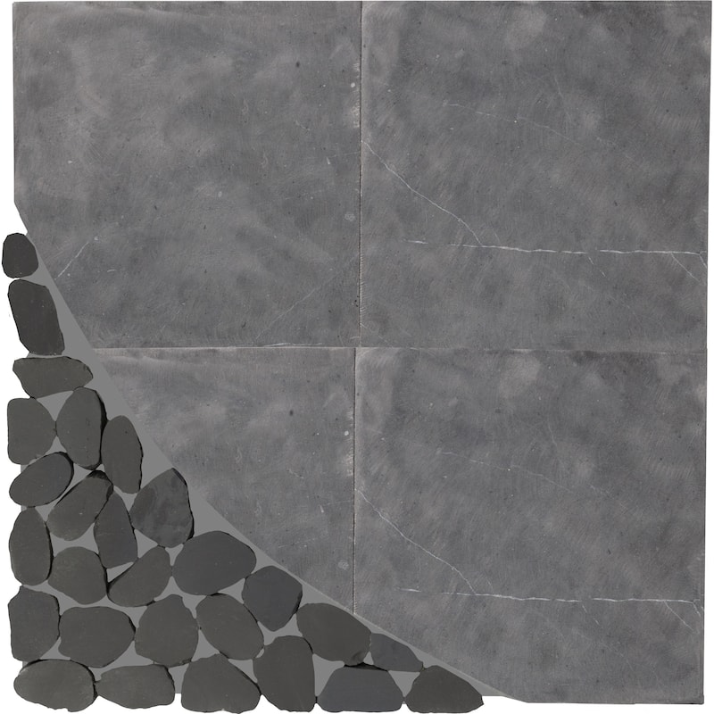 Daltile Pebble Oasis Natural Stone Art Deco Pebble Mosaic 11" x 11" (11 PC per Carton) (10.78 SQFT per Carton)