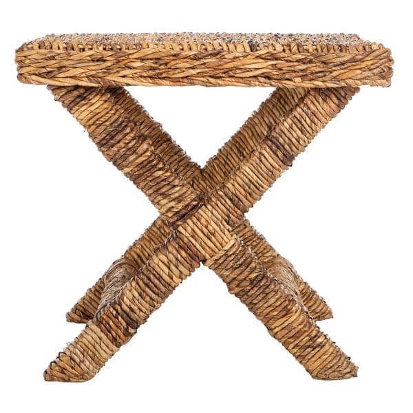 Shop Safavieh Manor Natural Wicker X Bench 22 X 22 X 19 5