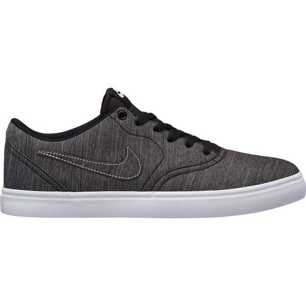 Shop Nike Men Sb Check Solar Canvas Premium Skateboarding Shoes 10 5 D M Us Black Black White Overstock 24265240