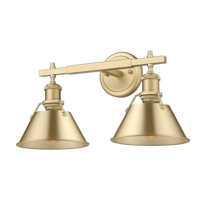 Orwell 2-Light Vanity Light in Brushed Champagne Bronze - Gold