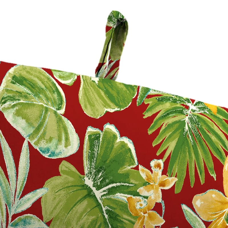22" x 44" Outdoor Chair Cushion with Ties and Loop - 44'' L x 22'' W x 4'' H