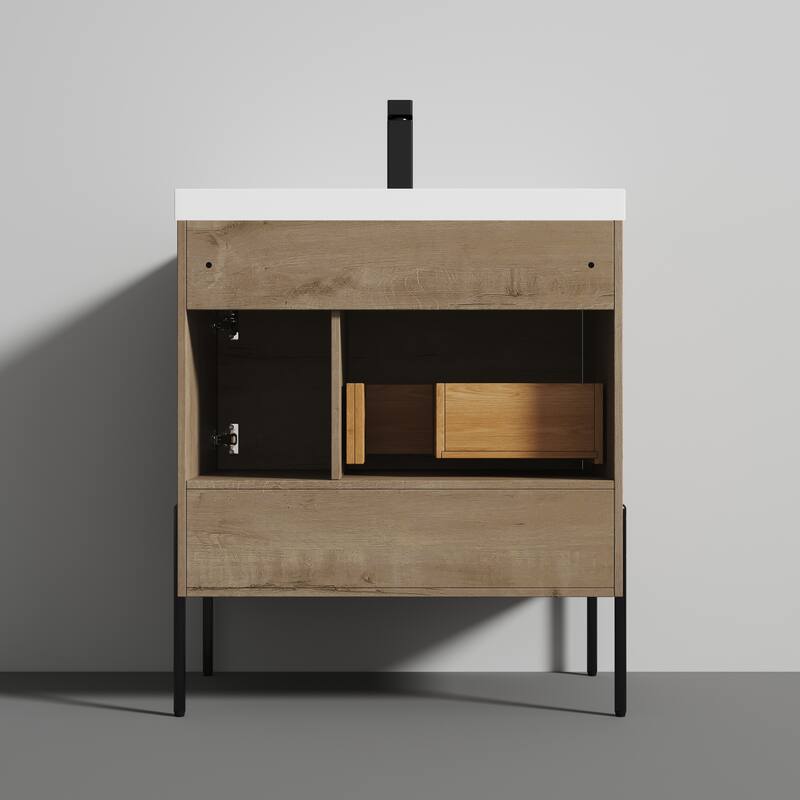 Blossom Turin 30 Inch Freestanding Bathroom Vanity with Acrylic Sink