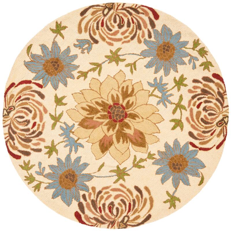 SAFAVIEH Handmade Blossom Arminda Modern Floral Wool Rug