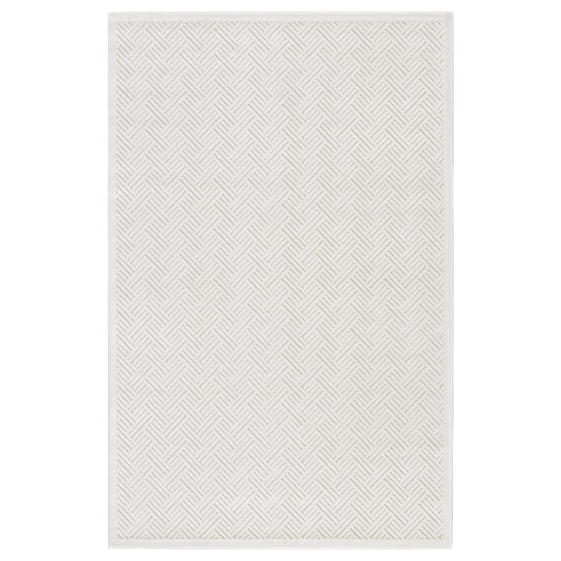 Thatch Geometric Area Rug - 5' x 7' 6" - White - Rectangle