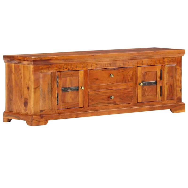 vidaXL TV Stand 46.9"x11.8"x15.7" Solid Wood Acacia - 46.8"x11.8"x15.7"
