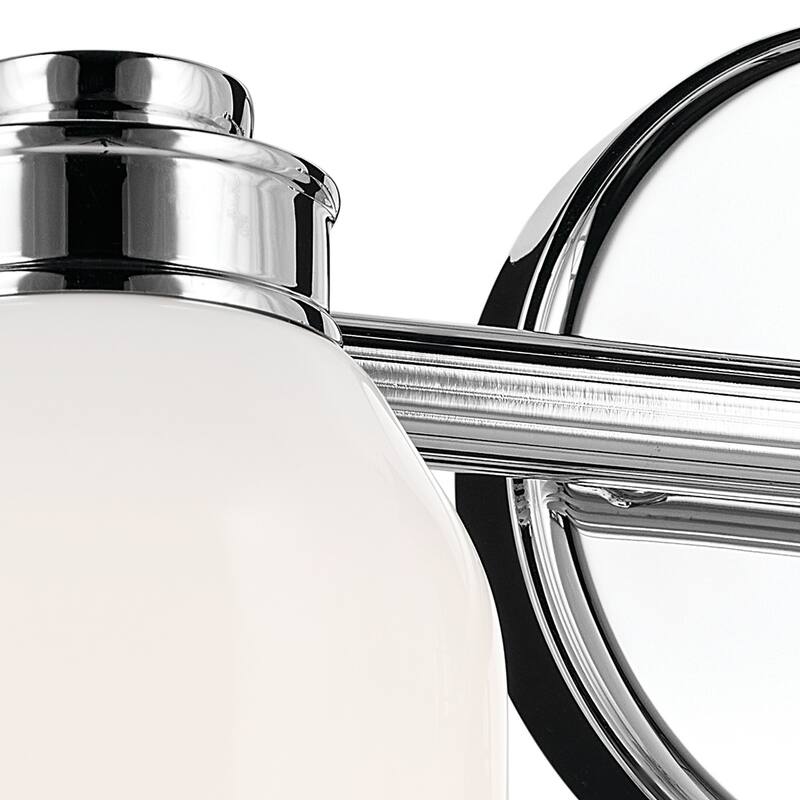Kichler Lighting Shae 15" 2-Light Vanity Light with White Opal Glass in Chrome