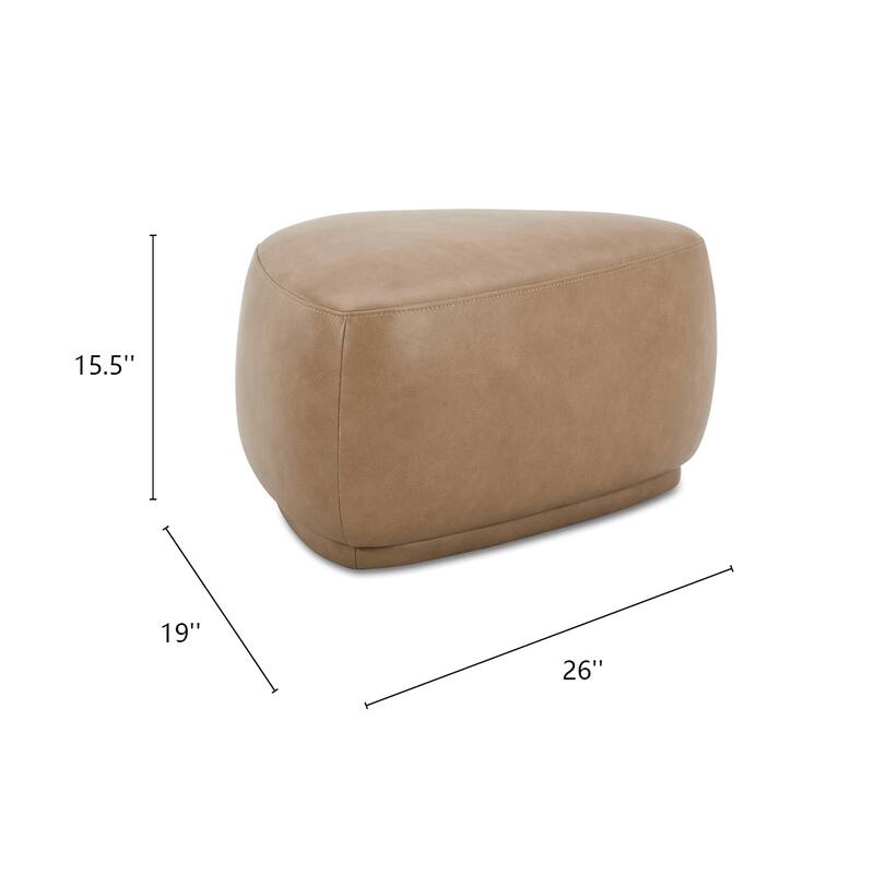Pebble 26" Rounded Triangle Cocktail Ottoman