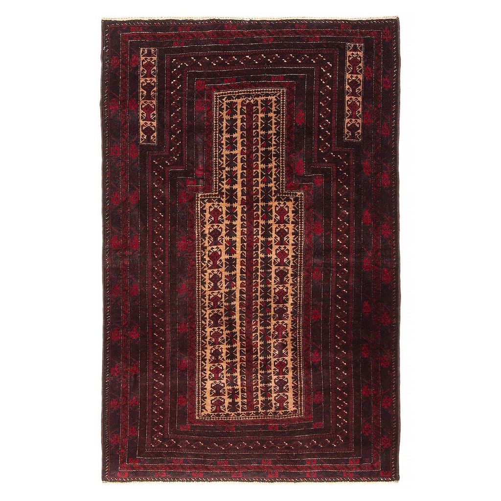 Teimani Beige Rug 3'2" x 4'10" - 3'2 x 4'10
