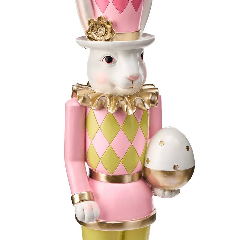 48"Resin Garden Bunny With Egg