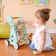 preview thumbnail 2 of 14, Teamson Kids Preschool Play Lab Wooden Baby Walker and Activity Station, Natural/Blue