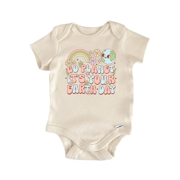 slide 2 of 6, Go Planet It Is Your Earth Day - Baby Boy Girl Clothes Bodysuit Funny Cute Newborn Blue - 0-3M