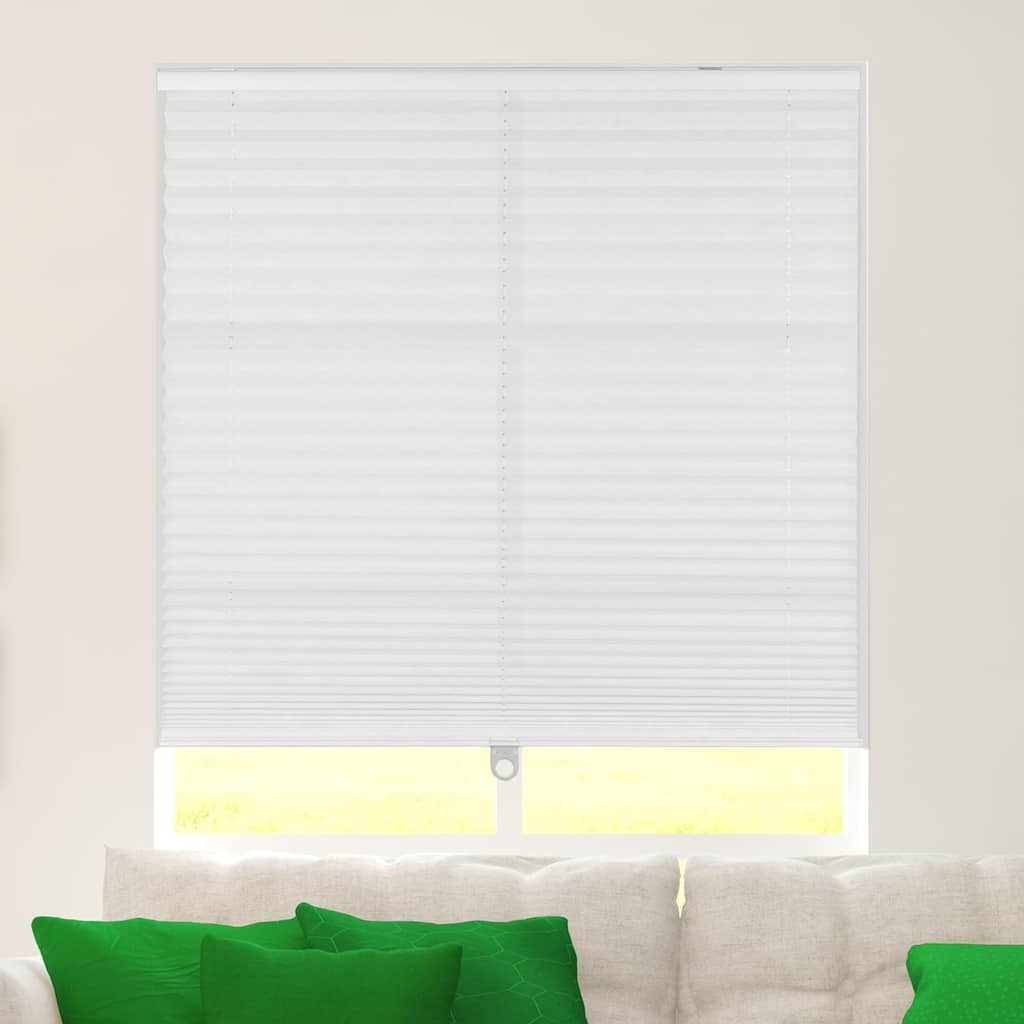 Calyx Interiors White Cordless Pleated Fabric Light Filtering Window Shade