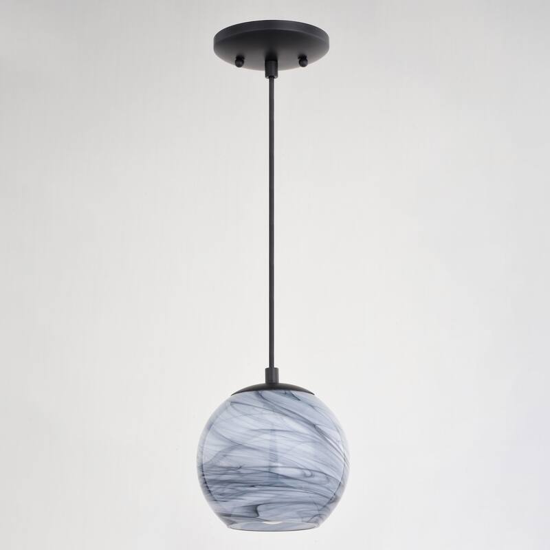 Vaxcel Lighting P0407 Milano 6" Wide Mini Pendant with Marble Glass