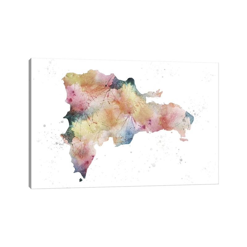 iCanvas "Dominican Republic Nature Watercolor" by WallDecorAddict Canvas Print