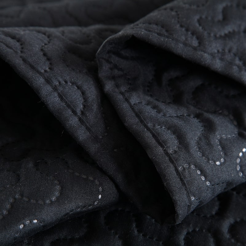 3-piece Fashionable Solid Embossed Quilt Set Bedspread Cover