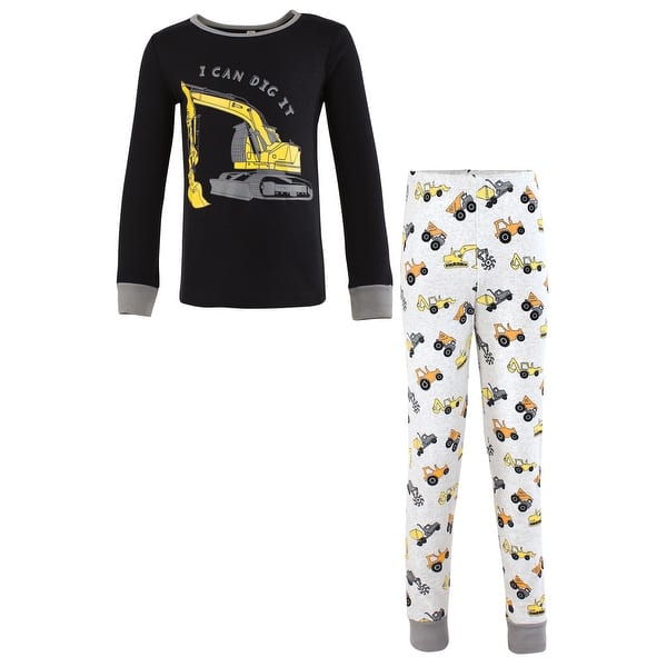 slide 1 of 1, Hudson Baby Boy Cotton Pajama Set, Construction 2T - Construction