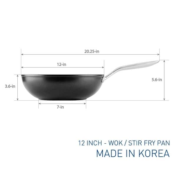 Aluminum Flat Wok Lid/Wok Cover, 13-Inches, (For 14 Wok), 18 Gauge, USA  Made
