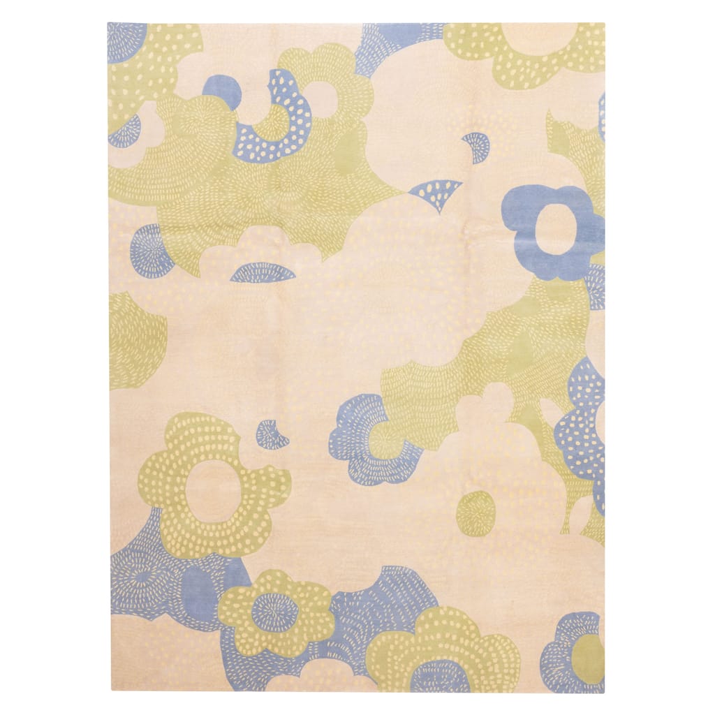 ECARPETGALLERY Hand-knotted Opulence Beige Wool Rug - 9'0 x 11'11