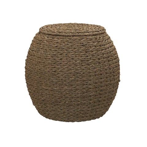 Household Essentials Indoor/Outdoor Barrel Basket Side Table