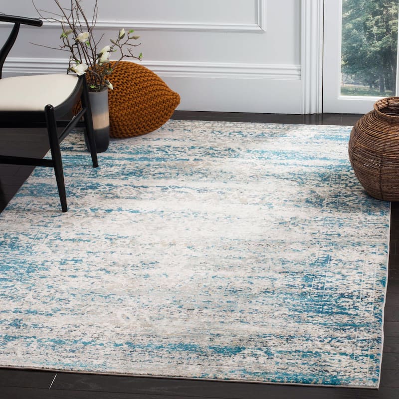SAFAVIEH Aria Janos Vintage Boho Oriental Rug - 3' x 5' - Blue/Creme