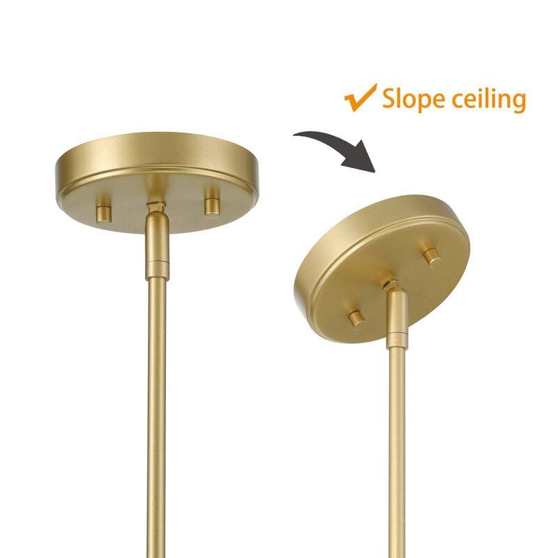 Acroma - 2 Light Gold Steel & Glass Dimmable Modern Linear Chandelier