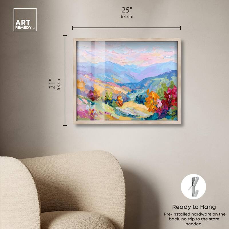 Colorful Valley I Shadowbox by Art Remedy