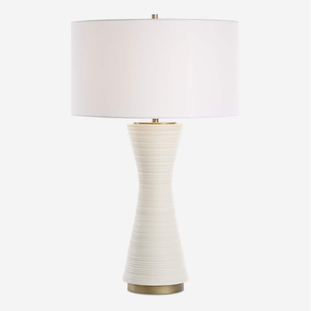 Uttermost Ridgeline Matte White Table Lamp