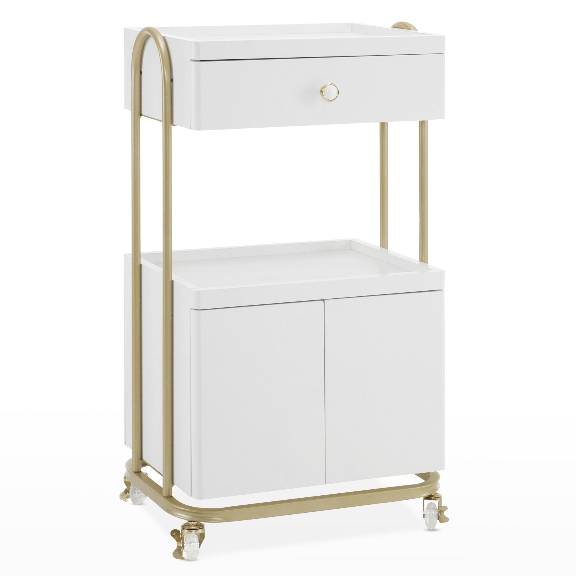 Rolling Trolley, Storage Cart for Storing Cosmetics 2074 - 19.7"(L) x 14.2"(W) x 34.3"(H)